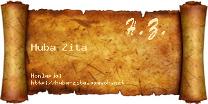 Huba Zita névjegykártya