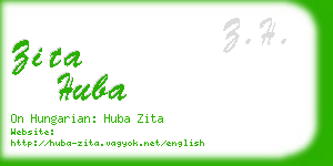 zita huba business card